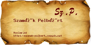 Szamák Pelbárt névjegykártya
